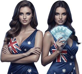 Two fictional Australian presenters in navy clothing